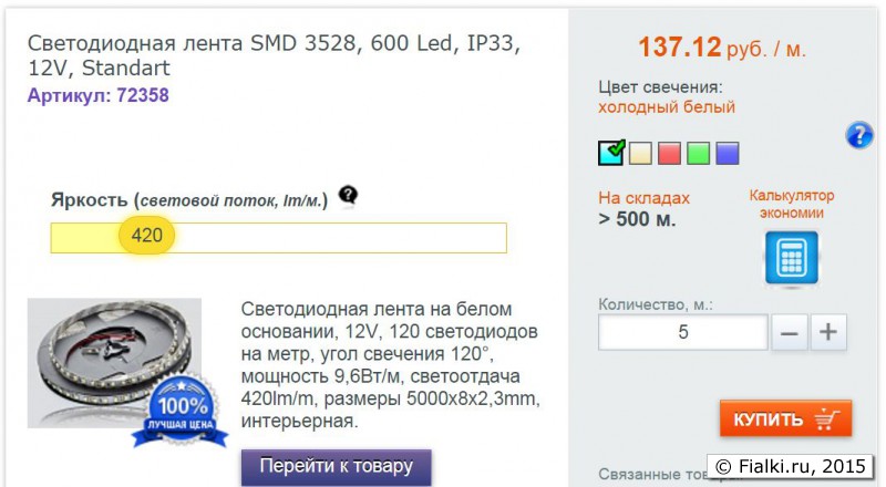 Светодиодная лента SMD 3528